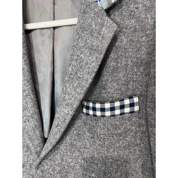 Recycle Brand Pure Wool Gray Flannel Sport Coat – Made in Italy – 40R - Picture 2 of 11